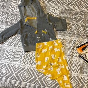 Kitty fleece jacket & leggings